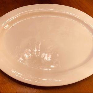 Ivory Cream oval porcelain serving platter, Williams Sonoma perfect for Holiday